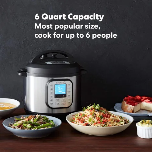 Vista 5 de Instant Pot NOVA 6 Olla a presión de 6 cuartos de galón, acero inoxidable/negro
