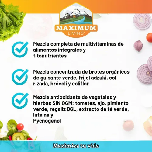 Vista 4 de Vita-Sprout Mezcla de multivitamínicos y fitonutrientes integrales - 120 Cápsulas