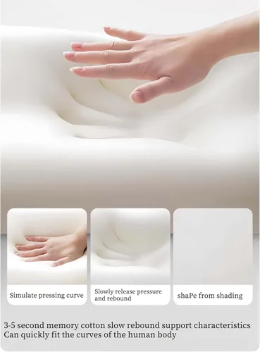 Vista 5 de Sweet Couples Pillow - Almohada de apoyo de posición profunda para parejas, cojín de apoyo de espuma viscoelástica para sentarse para leer e Azul