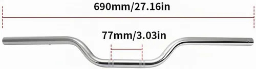 Vista 3 de Manillar de estilo Drag de 7/8 pulgada (22 mm) para Honda Kawasaki Suzuki Yamaha Ducati APRILLA BUELL
