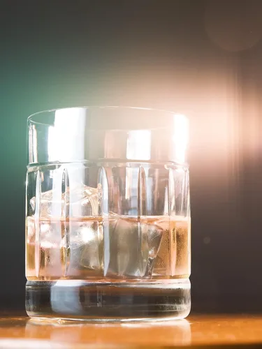 Vista 2 de Barski Vaso de vidrio doble antiguo - Juego de 6 vasos - Cristal cortado a mano - Vasos DOF diseñados - Para whisky - Bourbon - Agua - Bebidas