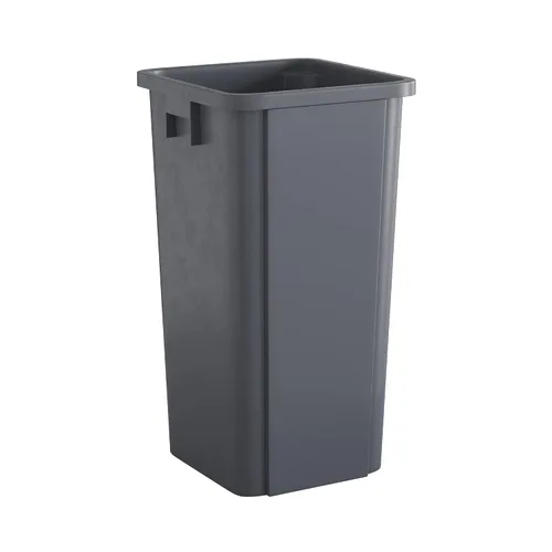Vista 28 de Bote de basura comercial cuadrado beige de 19 galones para escuela, hotel, oficina, almacén, centro comercial, restaurante