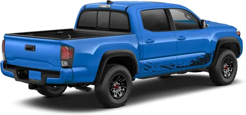 Vista 8 de Kit de calcomanías de vinilo para salpicaduras de barro compatible con Toyota Tacoma 2004 - Presente (2941 negro)