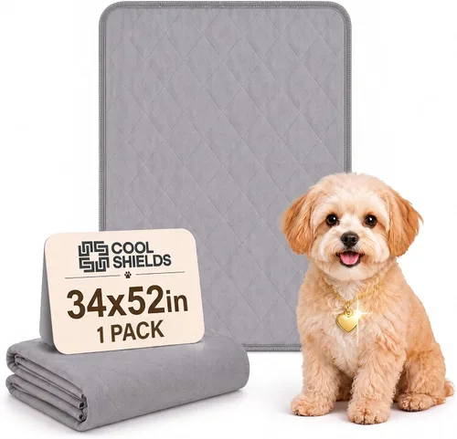 Vista 13 de CoolShields Almohadilla Lavable para Orina de Cachorro, 18"X24" 4 piezas Almohadillas Reutilizables para Cachorros, Tapete Impermeable