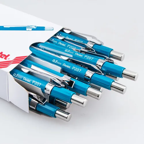 Vista 2 de Pentel Sharp - Portaminas, mina de 0.7 mm, cuerpo azul - Caja de 12 (P207C)