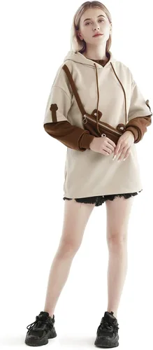 Vista 4 de RGOSMEBearHoodieforGirls,CuteBrownBearGraphicLongSleeveHoodiesSweatshirtwithBagforWomenTeenGirlandKid