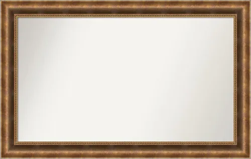 Vista 679 de Amanti Art Espejo de pared personalizado no biselado (25 x 25 pulgadas), marco de bronce acentuado, varios tamaños personalizados, espejo de baño