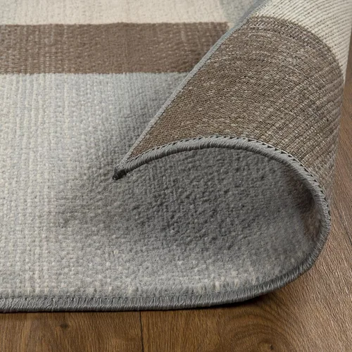 Vista 5 de Superior alfombra de área de la colección diseñador Clifton, 8 mm de altura de apilado, con respaldo de yute, diseño geométrico contemporáneo, Beige