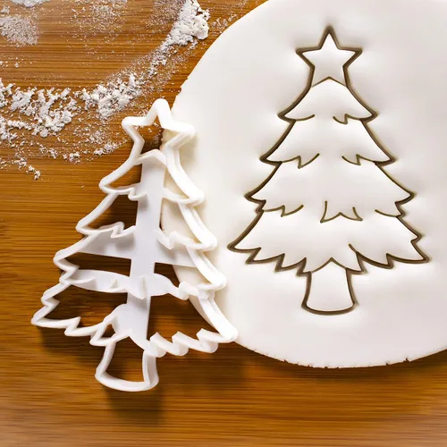 Vista 2 de Cortador de galletas de árbol de Navidad, 1 pieza - Bakerlogy