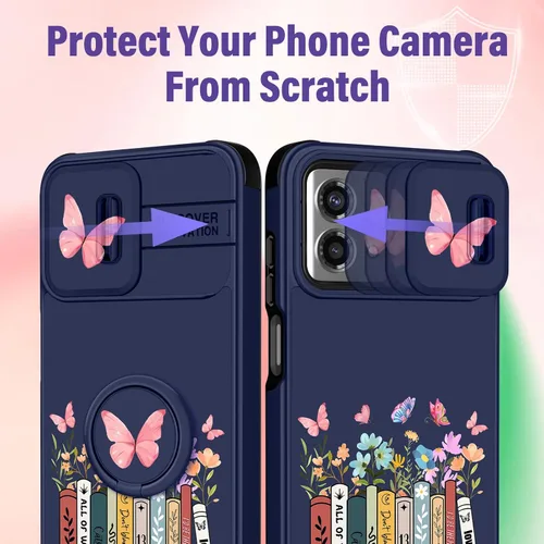 Vista 4 de Funermei Funda para Moto G Stylus 5G 2023 – Funda de Teléfono Bonita para Mujeres y Niñas, Cubierta Femenina para Adolescentes, Diseño de Moda