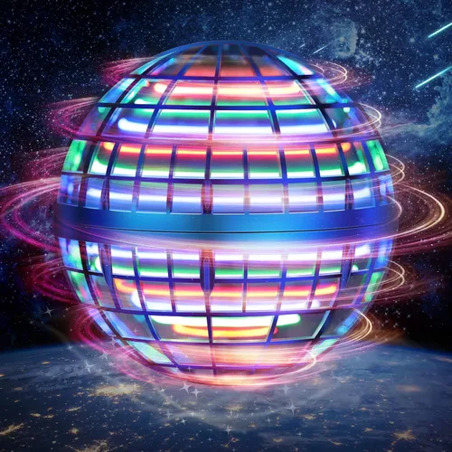 Vista 12 de LEMATRIX Juguete de bola de orbe volador, bola flotante Boomerang Fly Fidget Spinner, juguetes geniales regalos para niños de 6 7 8 9 10 11 12 años