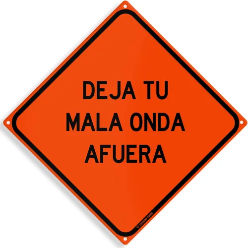 Vista 15 de Aquí Solo Hay Buena Onda Divertido Cartel de Estaño de Humor Mexicano en Español 30 cm x 30 cm (BuenaOnda)
