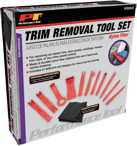 Vista 6 de Performance Tool W80643 - Juego de herramientas de extracción de molduras de 11 piezas, kit de herramientas de palanca de coche para quitar