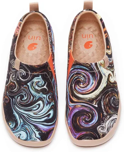 Vista 31 de UIN Mocasines casuales para mujer, de viaje, pintados, para caminar, ligeros, cómodos, de lona, tenis de moda
