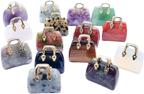 Vista 2 de 10 piezas de bolso de cristal escultura tallada a mano piedras curativas cristales curativos en forma de mano piedras de chakra, manualidades