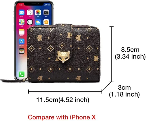 Vista 2 de FOXER Carteras pequeñas para mujer monederos con cremallera para tarjetas de crédito Classic