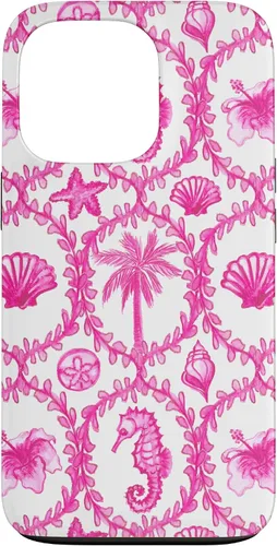 Vista 10 de Funda rosa hawaiana para iPhone 16 Coastal Nieta Coco Girl Preppy