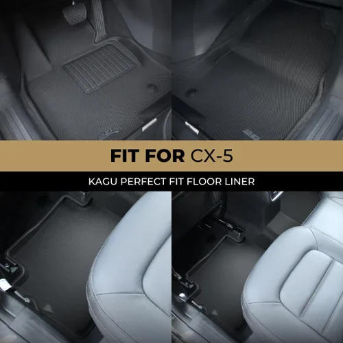 Vista 2 de 3D MAXpider Alfombrilla de ajuste personalizado Kagu (negro) Compatible con Mazda CX-5 2017-2025 - R1 R2