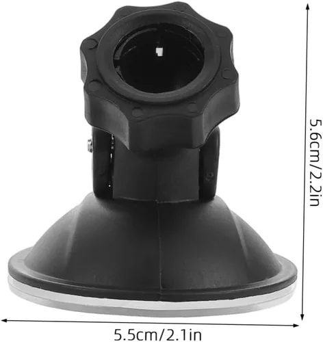 Vista 2 de Soporte para cámara de automóvil con base de ventosa de cabeza esférica para cámaras de tablero y dispositivos, fácil instalación, fijación segura