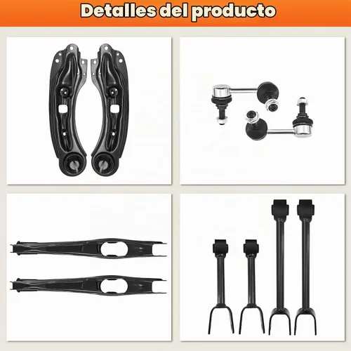 Vista 3 de Brazo de control superior e inferior trasero y barra estabilizadora compatible con Dodge Journey 2009-2010 CMS251247 LL81526