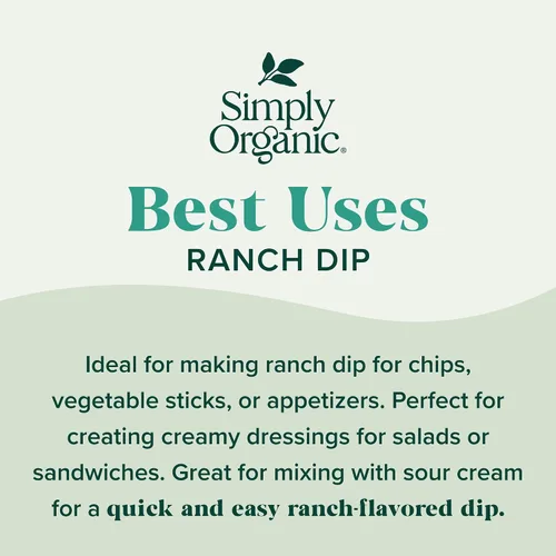 Vista 3 de Mezcla para Dip Simply Organic, Ranch, 1.5 oz