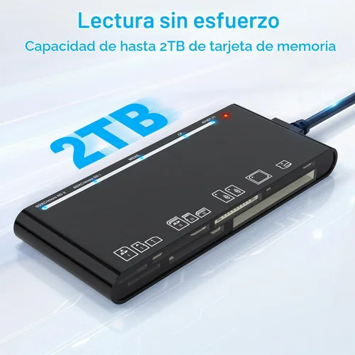 Vista 7 de Lector de tarjetas xD-Picture USB 3.0, lector de tarjetas múltiples para xD