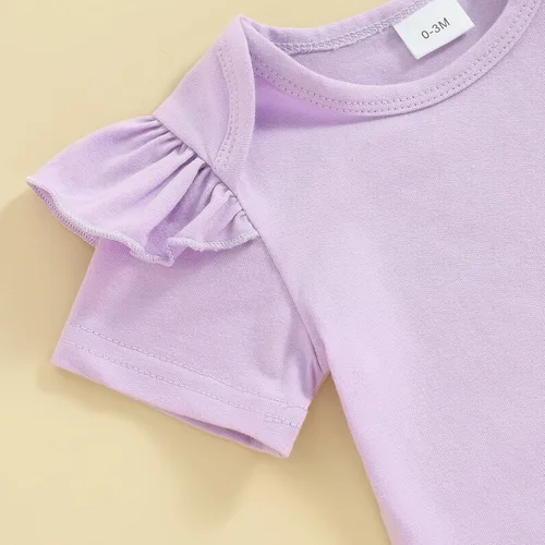Vista 3 de Adobabirl Vestido de Pascua para niña recién nacida, mameluco de manga corta con conejo, huevos de Pascua, falda con tirantes, diadema