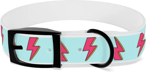 Vista 5 de David Bowie Ziggy Stardust Dog Collar (Medium, Black Onyx)