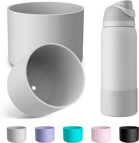 Vista 21 de 2 botas de silicona para botella de agua Owala de 24 onzas, 32 onzas, 40 onzas, funda protectora antideslizante para botellas de agua de acero