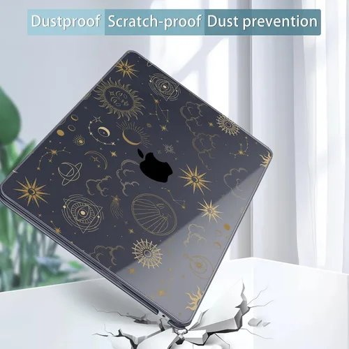 Vista 5 de Tuiklol Funda para MacBook Air M5 de 13.6 pulgadas 2026 2025 2024 2022 versión M4 M3 M2 Chip Modelo A3449 A3240 A3113 A2681, cubierta rígida
