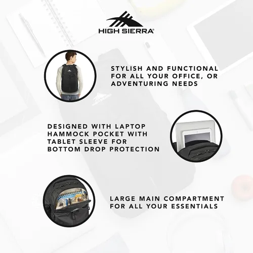 Vista 5 de High Sierra Swerve Pro unisex, Negro, Tamaño único