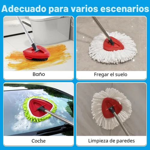 Vista 5 de Cabezales de repuesto para mopa de Ocedar, cabezal de repuesto para mopa o Cedar Easywring 1 tanque, cabezal de repuesto para mopa giratoria.