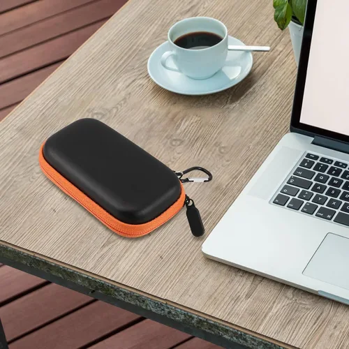 Vista 4 de SEWACC Estuche portátil para disco duro con protección de carcasa rígida, carcasa compacta para SSD pequeña para viajes, bolsa de almacenamiento a