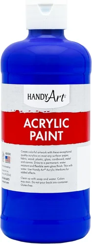 Vista 29 de Handy Art Pintura acrílica, juego de 12 colores, botellas de 16 onzas, acrílico líquido para estudiantes semibrillante, consistencia de flujo