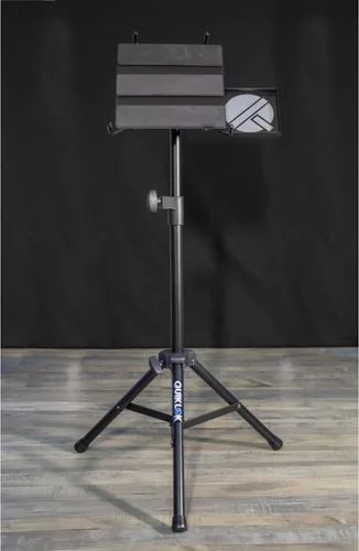Vista 2 de QUIK LOK - Soporte trípode para portátil LPH003 - Soporte de proyector de acero ajustable resistente con bandeja extraíble y base de trípode
