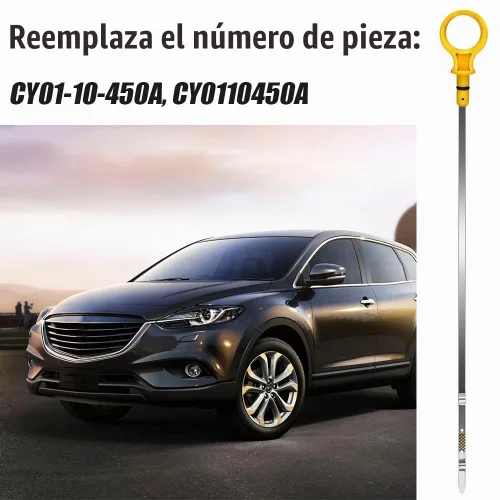 Vista 3 de Varilla de medición de aceite de motor para Mazda CX-9 2009-2013 Mazda 6 2007-2013 reemplaza CY01-10-450A CY0110450A