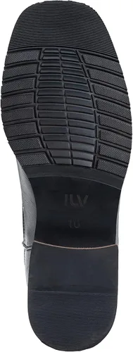 Vista 5 de IUV Botas de Vaquero para Hombre de Pie Ancho Punta Cuadrada Botas Occidentales con Bordado Clásico Duraderas Sin Cordones Negro