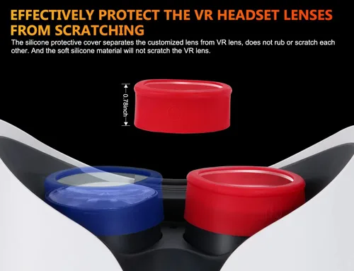 Vista 5 de Customized Myopia Lens Insert Compatible with MetaOculus Quest 2, Blue Light Blocking Lens with Silicone Protective Cover, Easy to Install & Remove