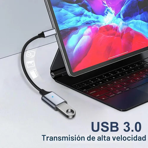 Vista 2 de Adaptador USB C a USB 3.0 [2 unidades], tipo C macho a USB hembra OTG cable Thunderbolt3 a USB adaptador compatible con iPhone 16 Pro Max/16