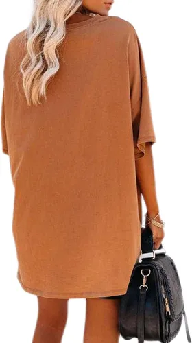 Vista 2 de Remidoo Camiseta casual de manga corta con cuello redondo y manga corta para mujer