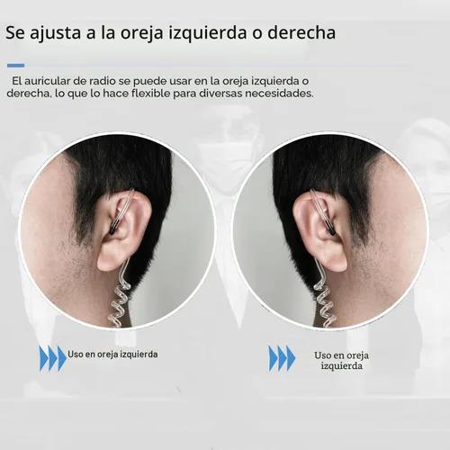 Vista 5 de Caja de 10, auriculares Retevis Walkie Talkies con micrófono de 2 pines de tubo acústico, para RT22 RT21 RT68 H777, compatible con Pxton Baofeng