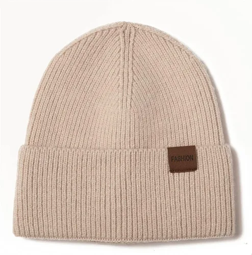 Vista 6 de Lucky Leaf Gorro unisex de punto cálido y holgado con diseño de calavera, con borde enrollable, acogedor, para correr, para hombre