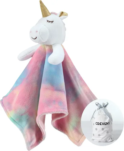 Vista 20 de CREVENT Mantas de bebé suaves y acogedoras para niños y niñas + manta de seguridad, juego con una bolsa de regalo esenciales para recién nacidos Gris