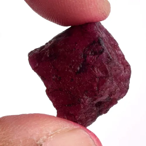Vista 2 de Piedra curativa de rubí rojo natural crudo certificado por calidad AAA++ para joyería de 33.50 quilates, Gema, africano - rubí rojo
