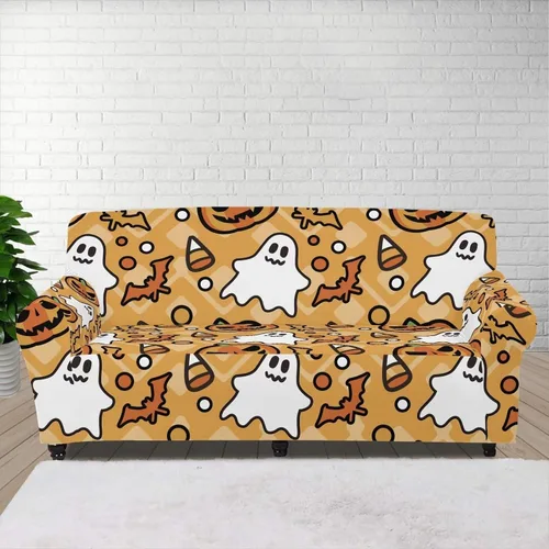 Vista 75 de Funda de sofá con diseño de árbol de bandera estadounidense para sofás y sofás, decoración navideña, funda antideslizante para sofá de 1 cojín