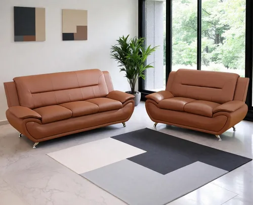 Vista 52 de Sofás de cuero, juego de sofás de sala, sofá para dormitorio, apartamento, juegos de muebles de sala de estar de cuero