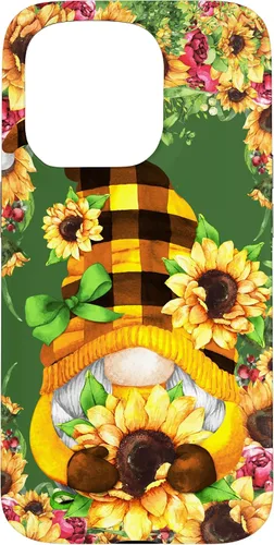Vista 14 de iPhone 16 Unique Summer Gnome For Hippie With Cute Sunflower Gnomie Case