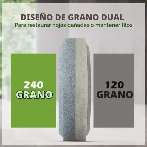 Vista 3 de Honoson Juego de sacapuntas de hacha, grano 120 y 240, piedra de afilar hacha multiusos y herramientas de corte rectangular de 7 pulgadas, disco más