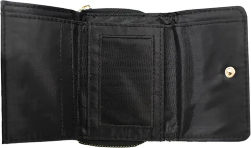 Vista 5 de XOXO Cartera para mujer Mini Saffiano con cremallera alrededor y correa cruzada de cadena Estampado Graffeti Blanco S Cartera con cremallera