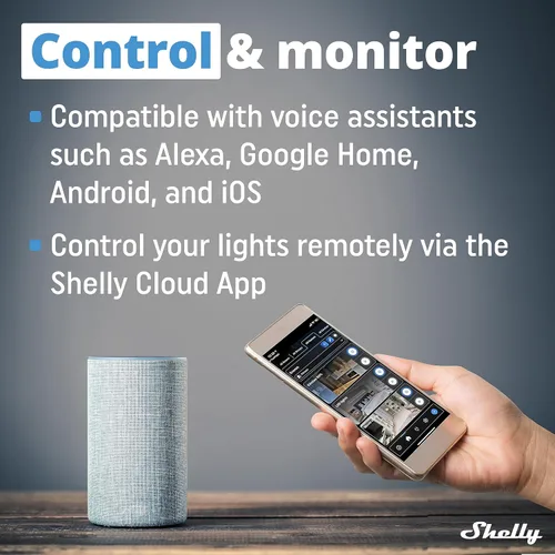 Vista 3 de Shelly Plus Wall Dimmer UL Interruptor Regulador de Pared WiFi Inteligente Automatización del Hogar Puerta de Enlace Bluetooth Compatible